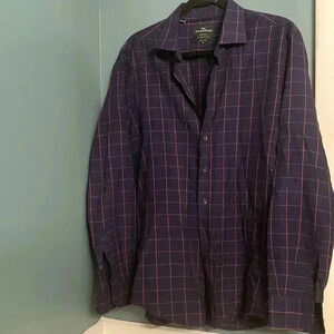 Rodd & Gunn mens button down - cotton/linen blend - sports fit - medium